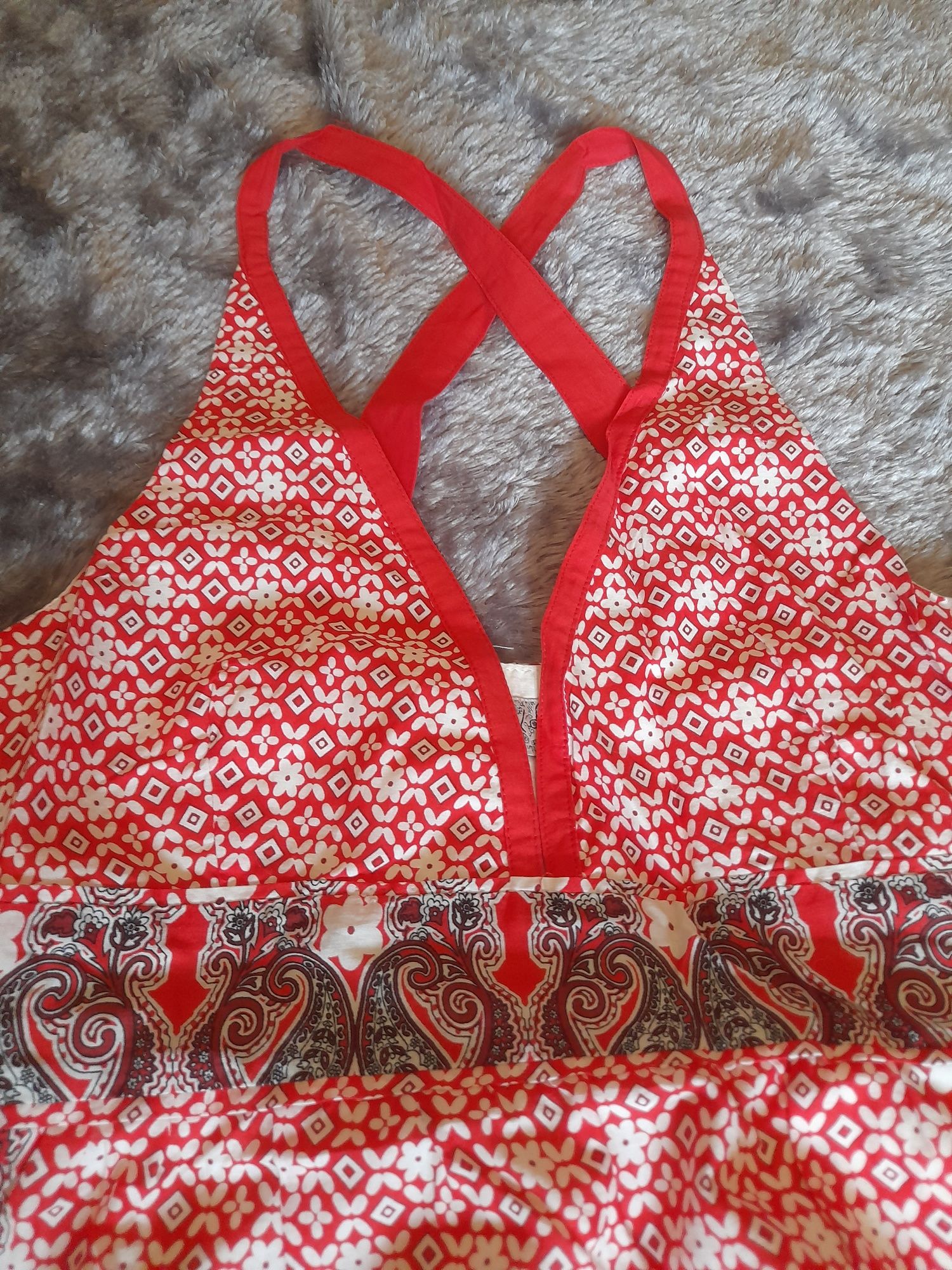 Vestido vermelho Xdye padrão M