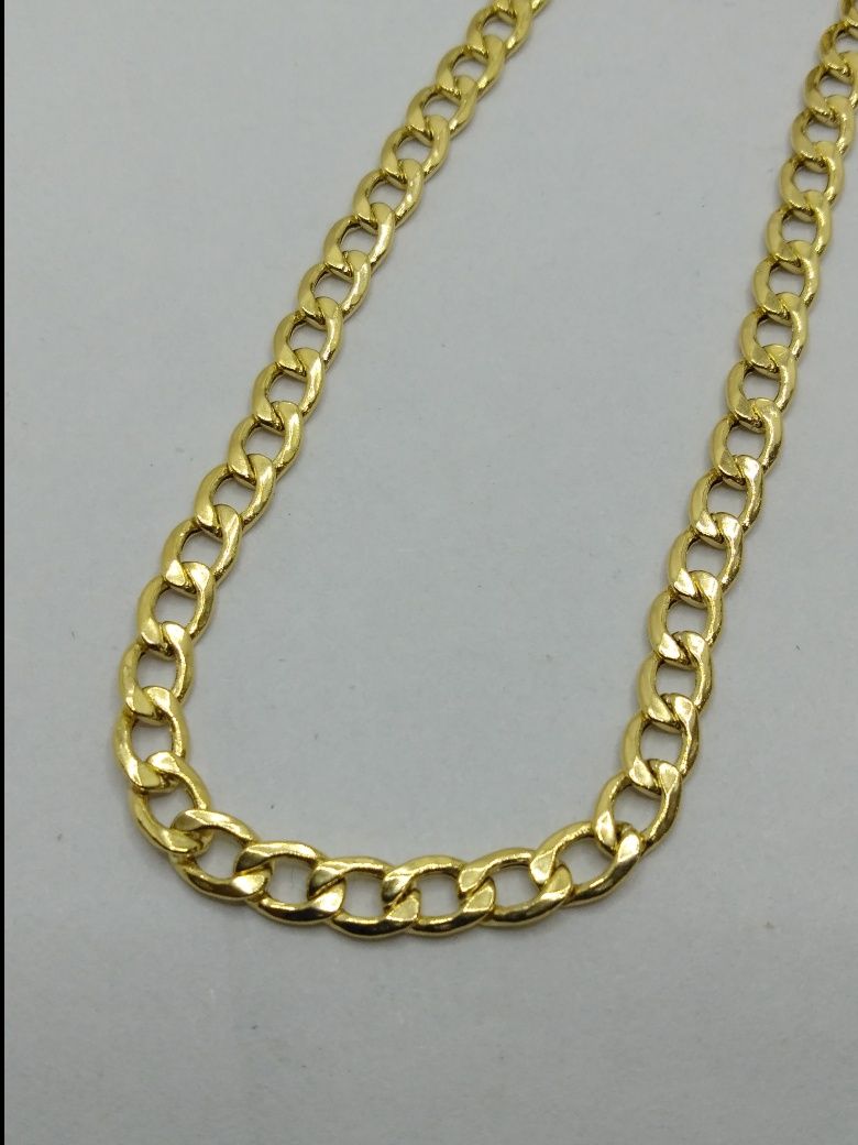 Złoty łańcuszek pancerka, złoto 585 dł.50 cm