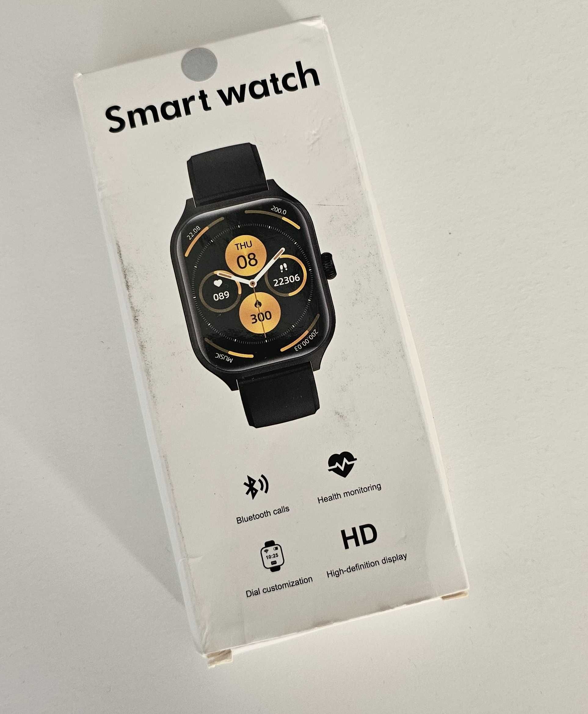 Zegarek Smartwatch smart duży 2.01 kwadratowa koperta silver szary