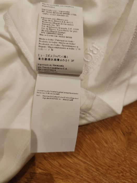 Męski biały top podkoszulek Hugo Boss