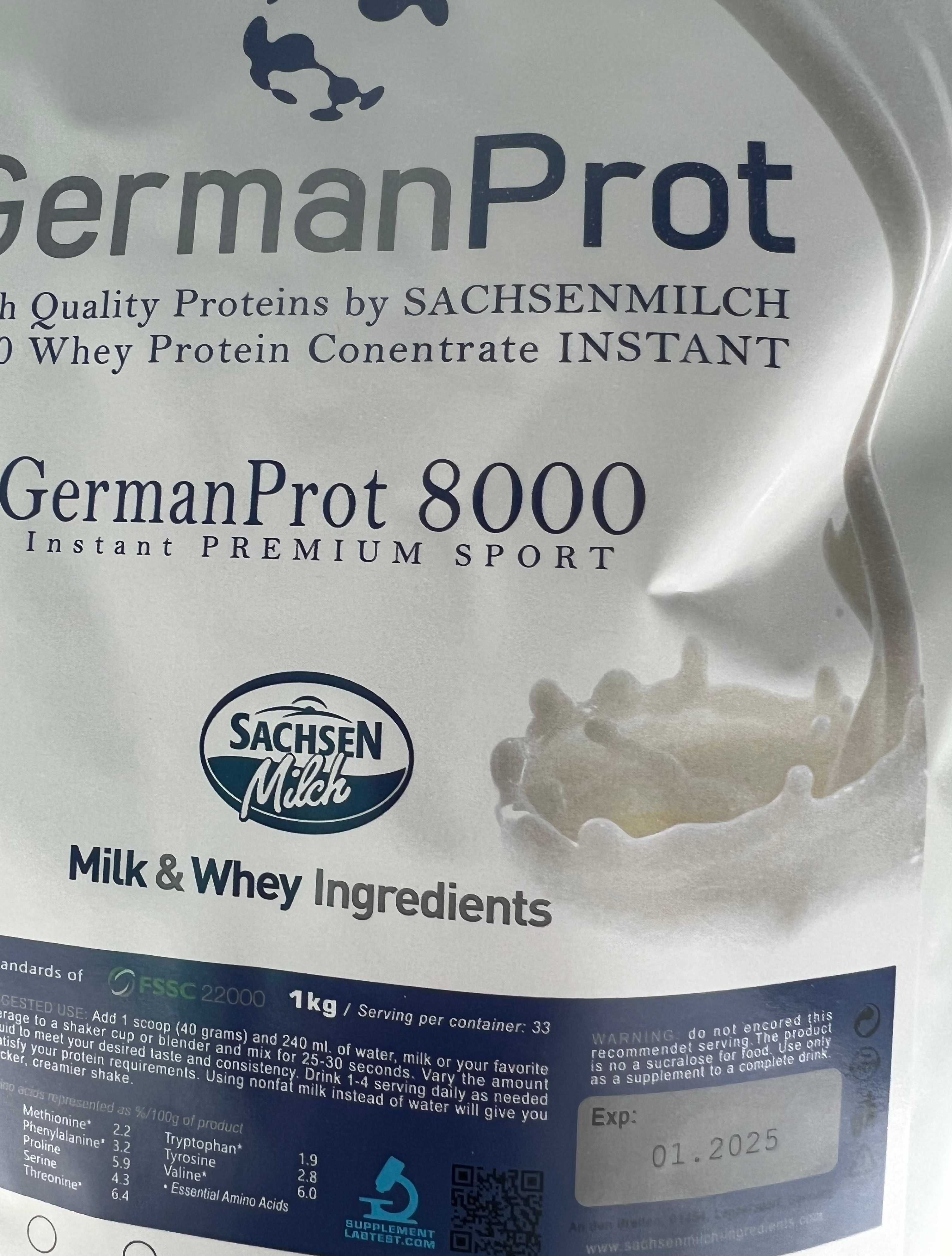 Сывороточный протеин, протеїн Немецкий GermanProt 8000 натуральний 1kg