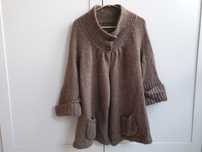 Sweter kardigan oversize Massimo Dutti 36 38 moher alpaka wełna