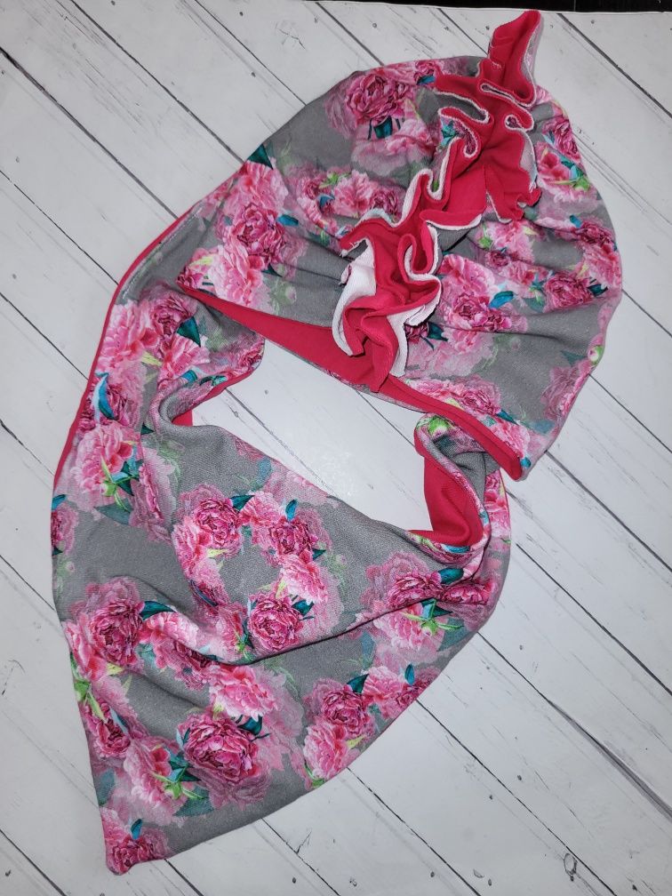 Turban apaszka 44-46 zestaw jesień
