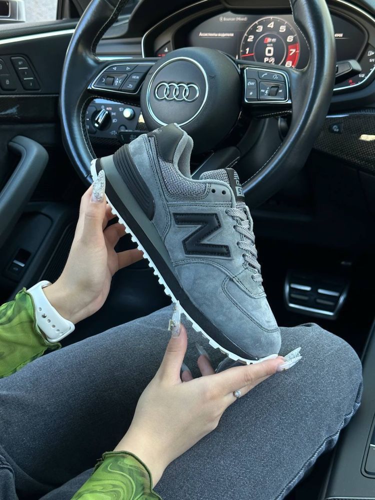 Жіночі кросівки нью беланс New Balance 574 Premium Gray Black [36-41]