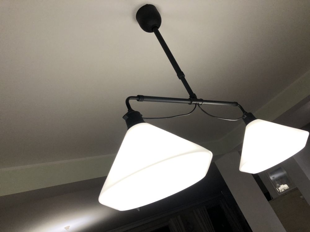 Lampa IKEA czarna sufitowa loft 2 punktowa