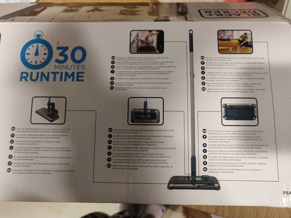 Vassoura aspirador da Black + Decker