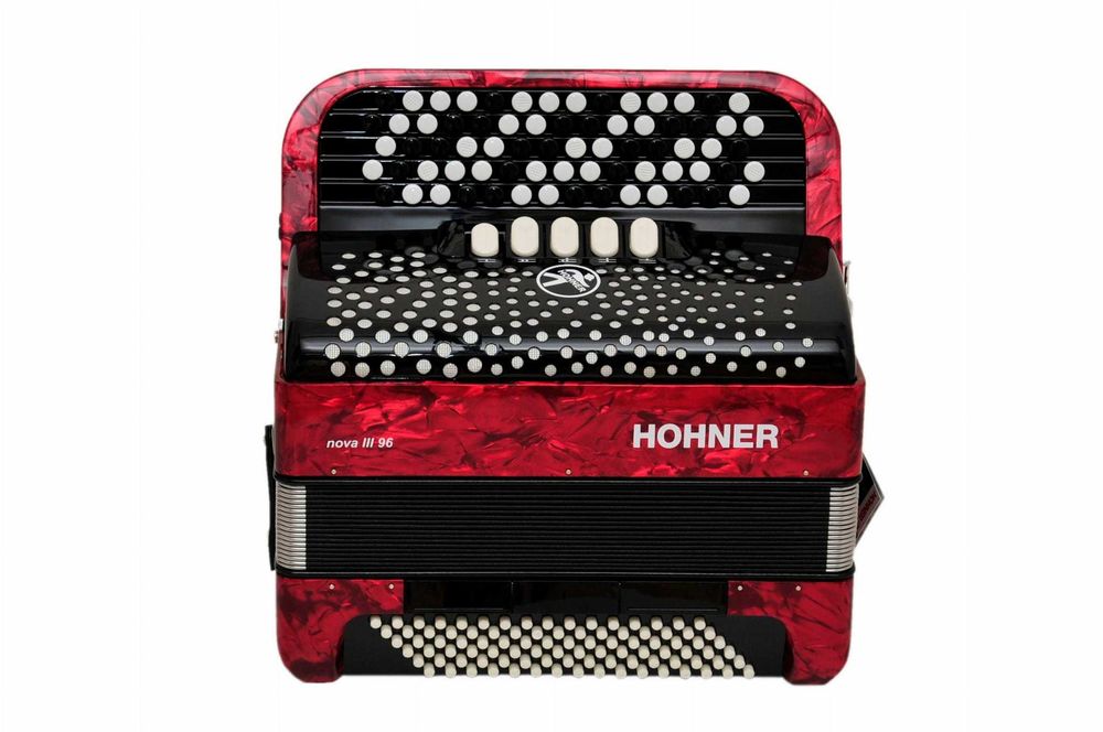 Akordeon guzikowy HOHNER NOVA III 96 basów / NOWY / pokrowiec / pasy