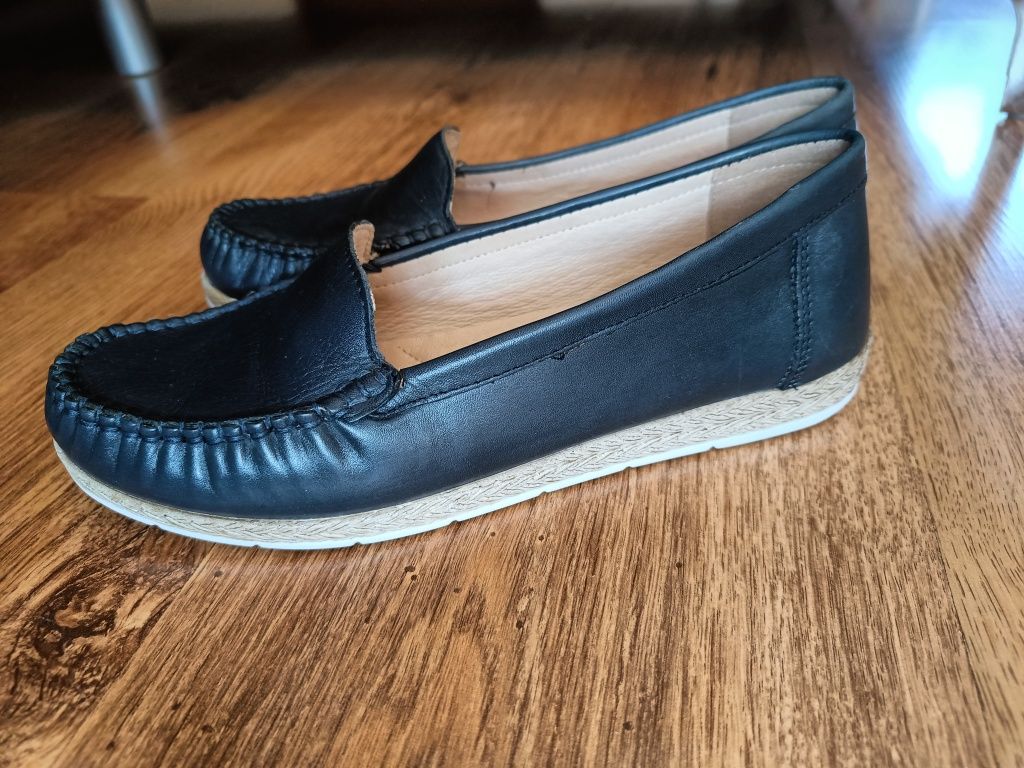 Buty damskie skórzane 38 Gosoft półbuty wiosenne