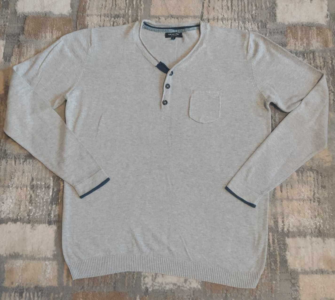 Siwy sweter męski Top Secret