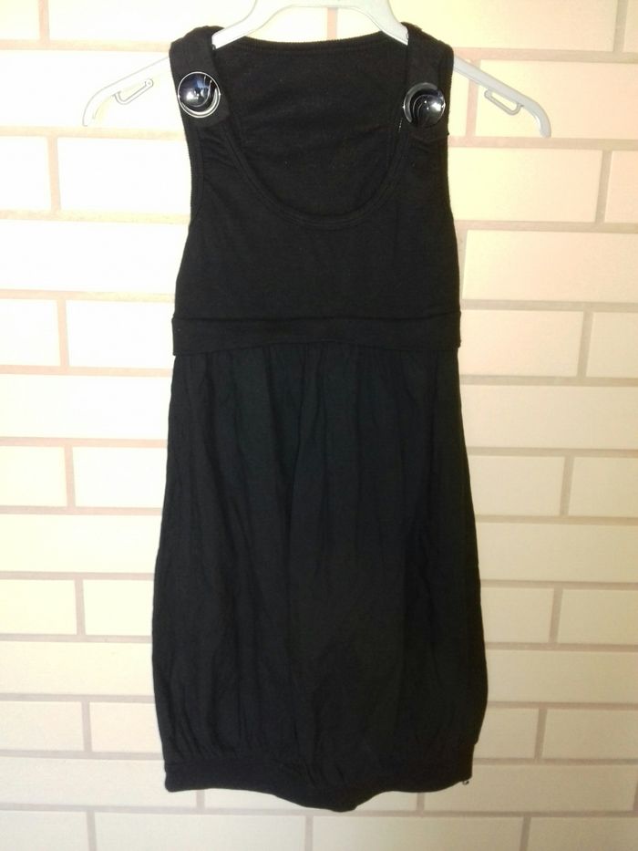 Czarna sukienka sportowa ze ściągaczem Y2K - rozmiar XS