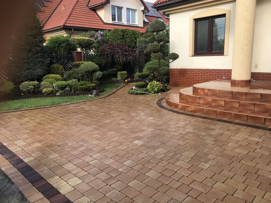 Układanie kostka brukowa schody taras chodnik brukarstwo artystyczne