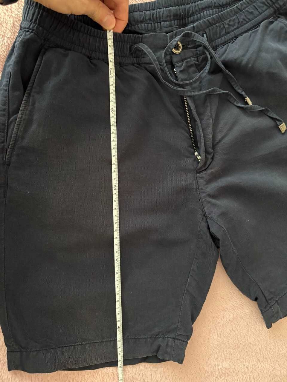 Лляні шорти, Massimo Dutti, темно-сині, [M]