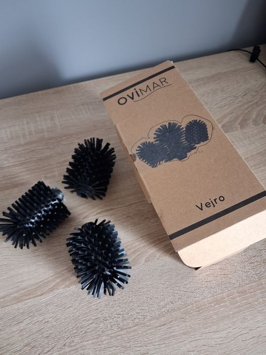 Ovimar Wymienne głowice szczotki WC Vejro Zestaw 3 szt. czarne Silikon