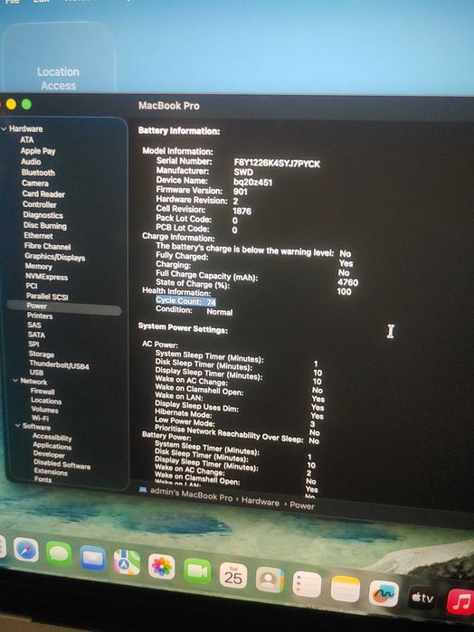 MacBook Pro 13' 2020 A2251 i5 10th/16Gb RAM/500GB SSD 74 цикла Retina