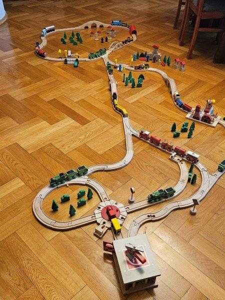 Drewniana kolejka, tory Mega duży zestaw