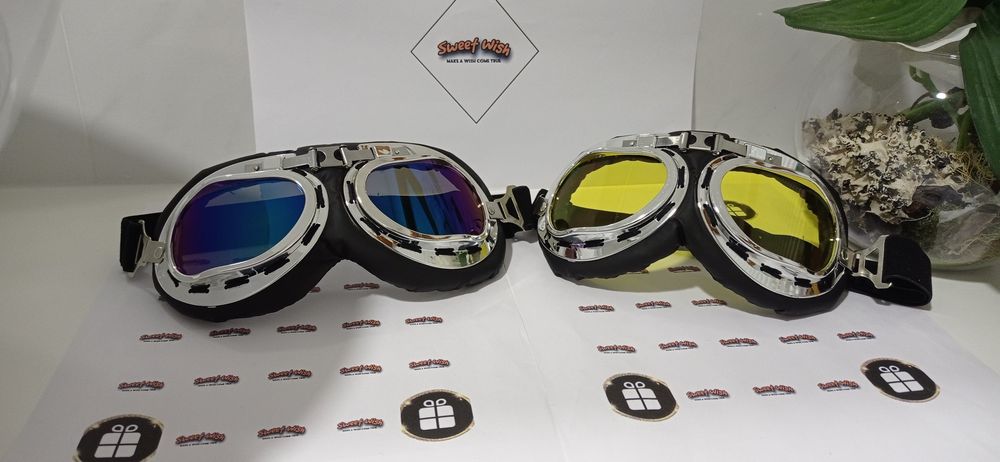 Óculos tipo aviador para capacete