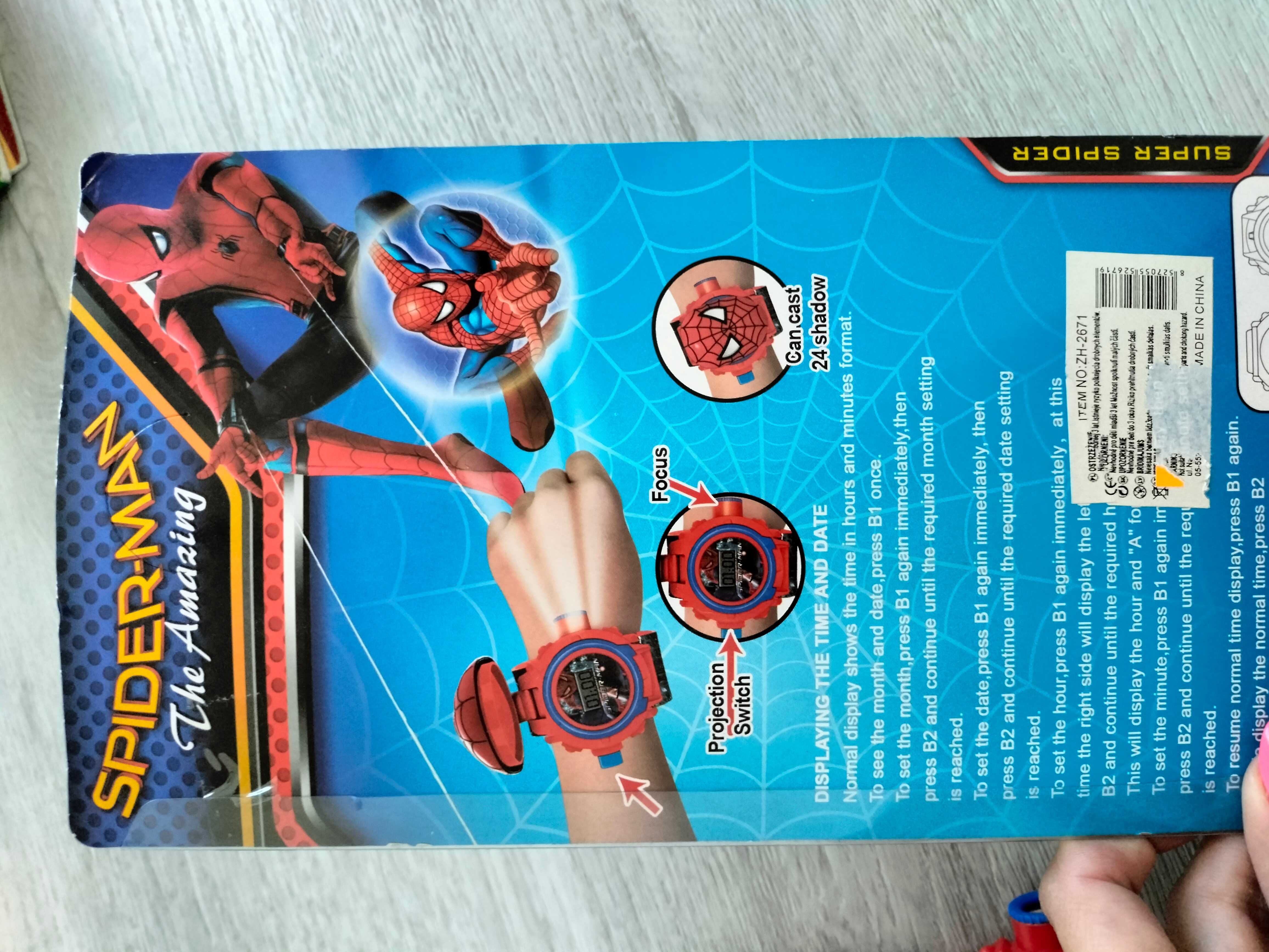 Zegarek projektor Spidermana dla chłopca