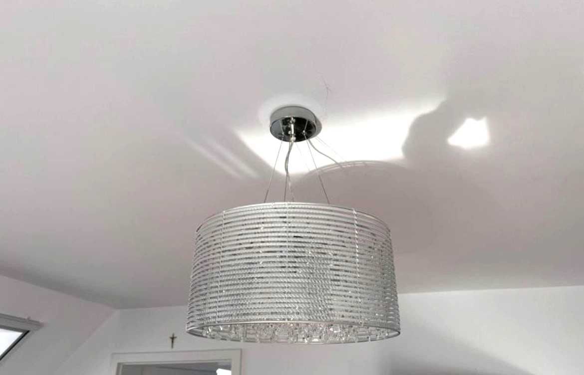 Lampa wisząca ALPIO Italux chrom metal pleciona glamour kryształki!
