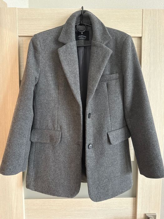 Сіре жакет-пальто