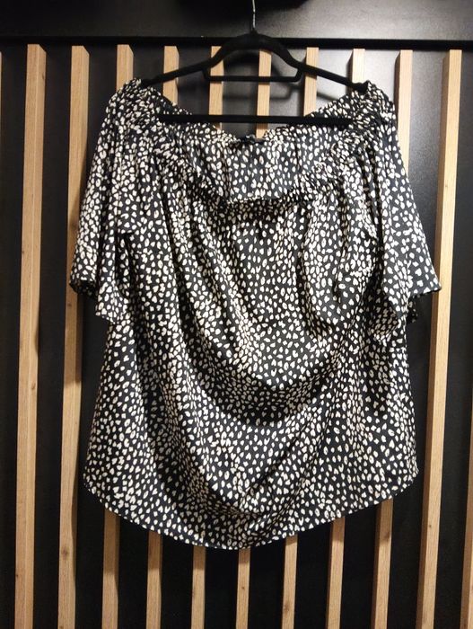 Czarna bluzka damska 48, hiszpanka