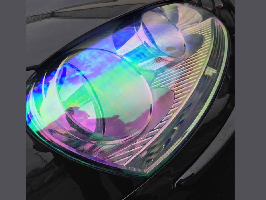 Folia na reflektory Lampy Do przyciemniani 30x100 czarna żółta kameleo
