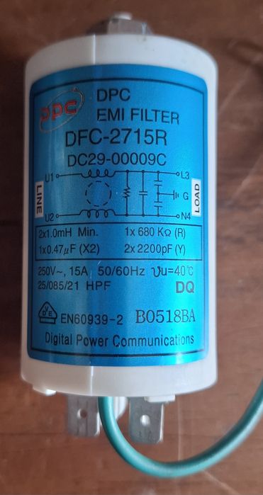 Filtro de Ruido EMI Máquina de lavar Roupa
