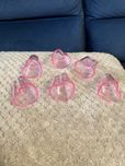 6 plastikowych kieliszków rożowe serca