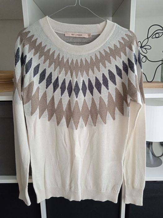 Sweter z wełną wełniany ruhe że femme zima góry narty viral perelka