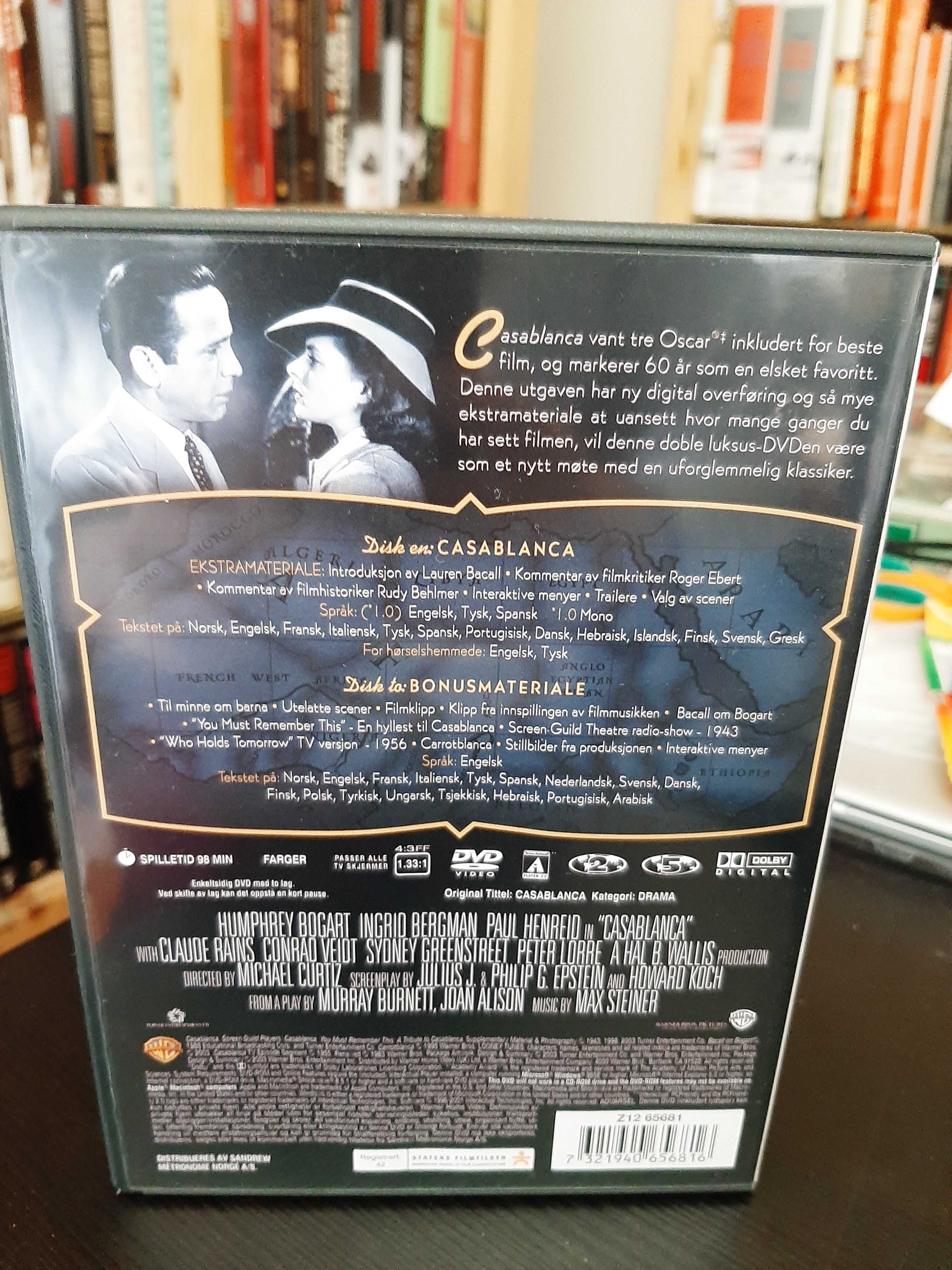 Michael Curtiz: Casablanca - Bogart - Bergman - Henreid - Lorre. 2 DVD