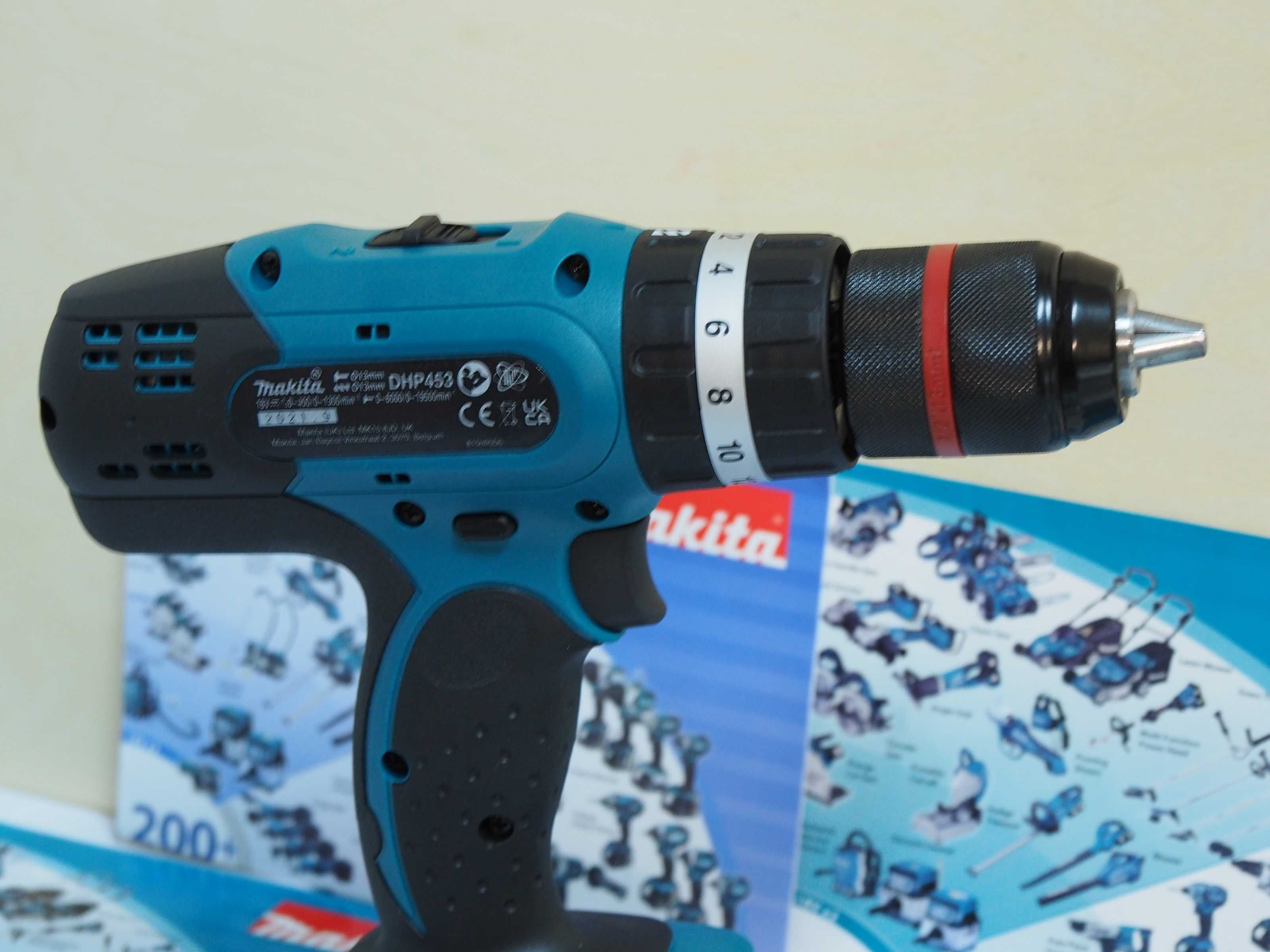 MAKITA DHP 453 wkrętarka udarowa produkcja Belgia bez aku 18v