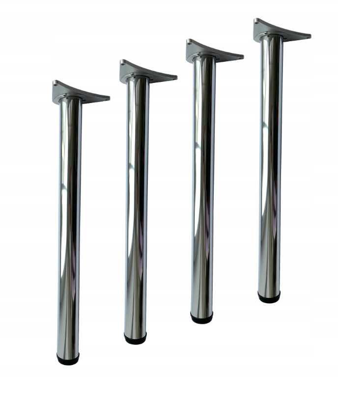 Noga meblowa do stołu blatu 71cm Chrom fi 60