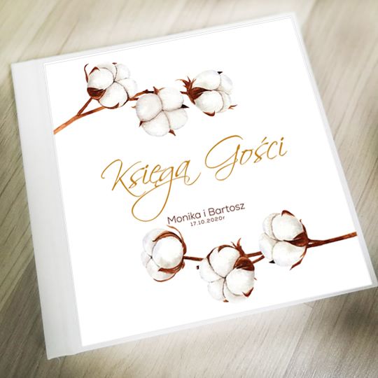 Księga gości z motywem bawełny