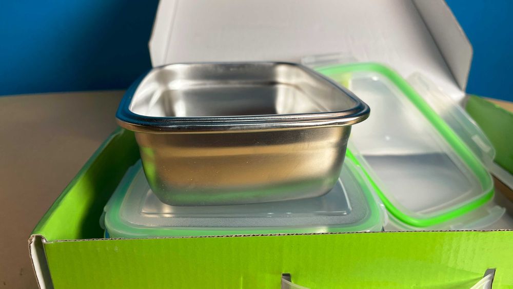 3x Pojemnik na lunch ze stali nierdzewnej wielokrotnego użytku, spi48