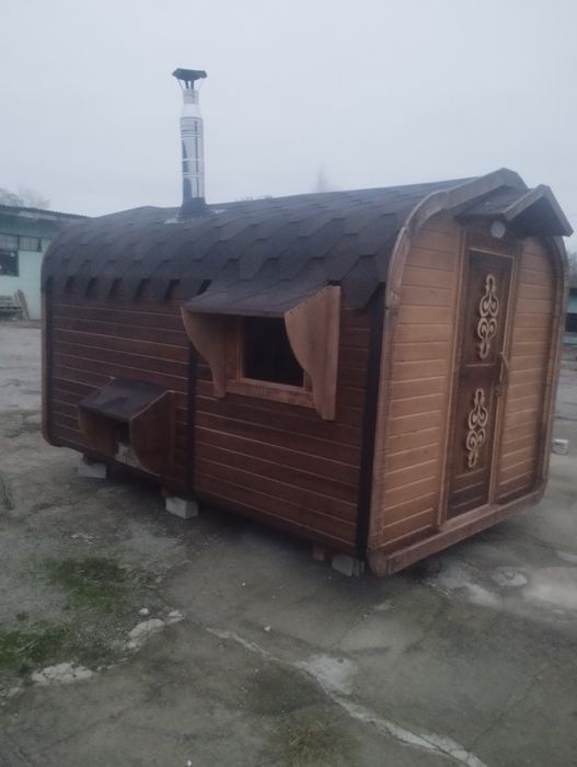 Дерев'яна баня бочка