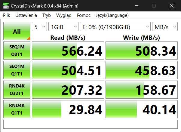 Dysk SSD 2TB PUSKILL 2,5" SATAIII 550/500 Mbps