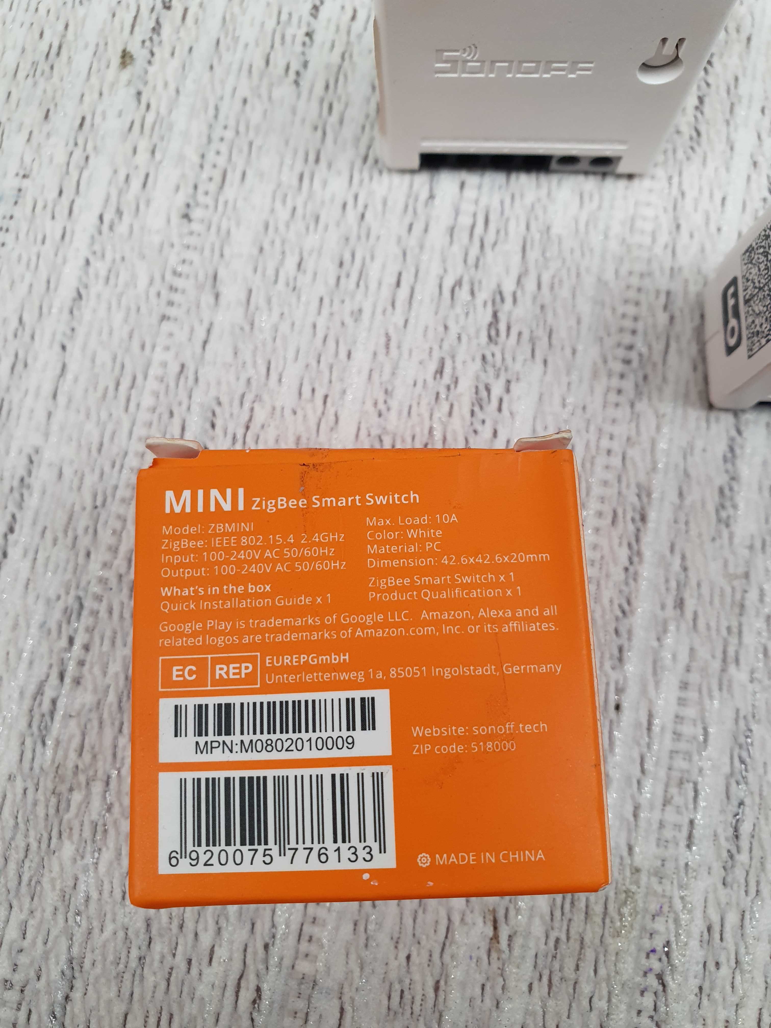 Одноканальне Zigbee реле Sonoff Mini