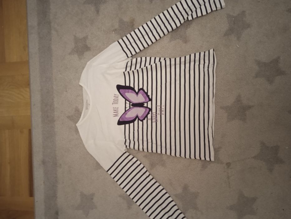 Bluzka motyl w linie