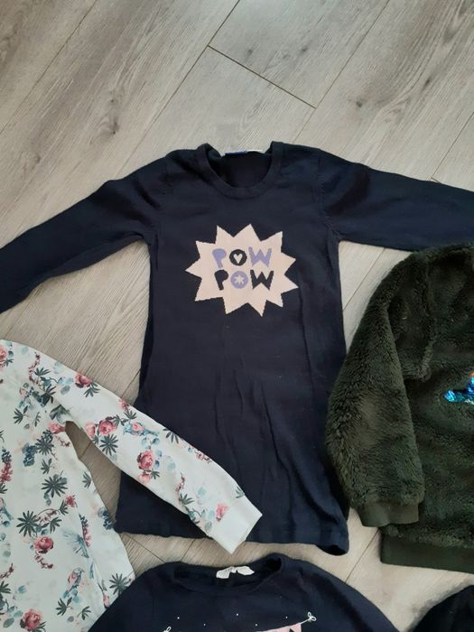 Zestaw paka 5 bluzeczek tunik bluz H&M na wzrost 110/116