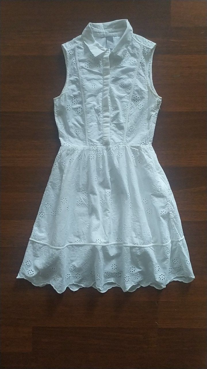 Biała koronkowa sukienka H& M 36 S