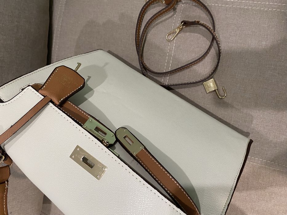 Сумка гермес келі бежева