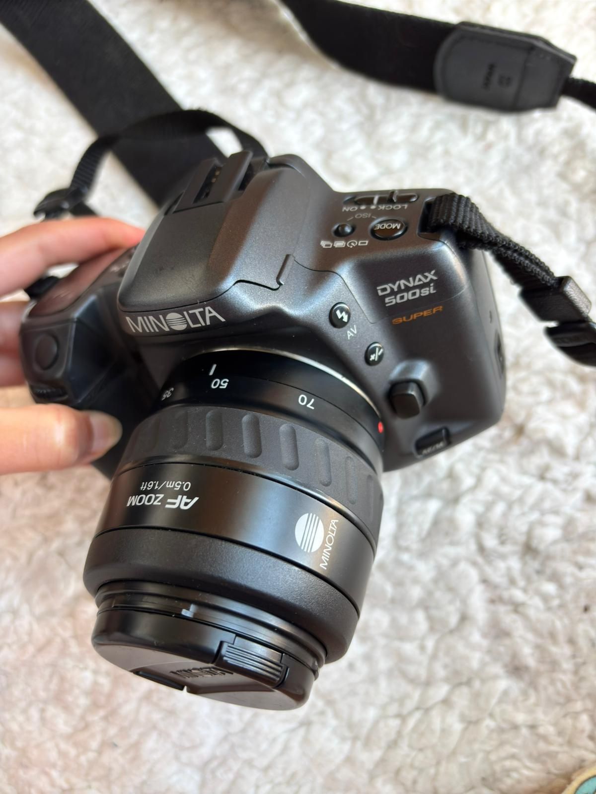 Maquina fotográfica analógica MINOLTA Dynax 500si super com acessório