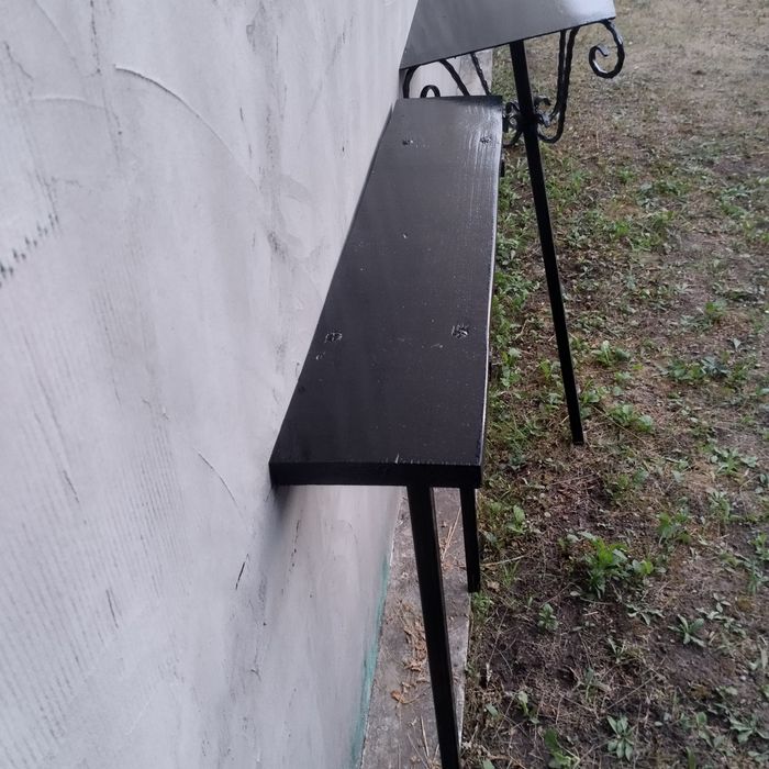 Стол и лавочка для кладбища. Металлические