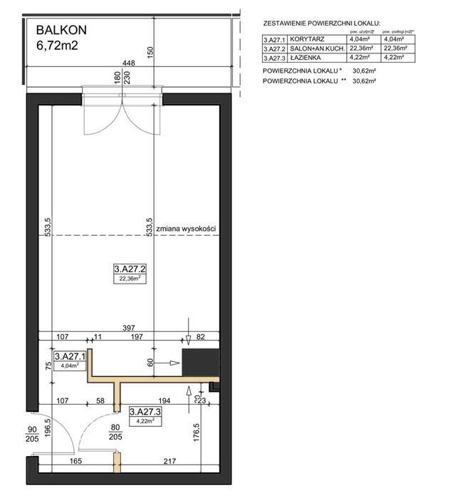 Nowa kawalerka 30,6 m² w wysokim standardzie, Lębork Obrońców Wybrzeża