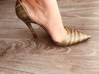 Sapatos Stiletto Dourado FRANCOMINA