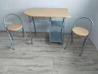 Stolik barowy z krzesłami składanymi JYSK stół do kuchni z krzesłami