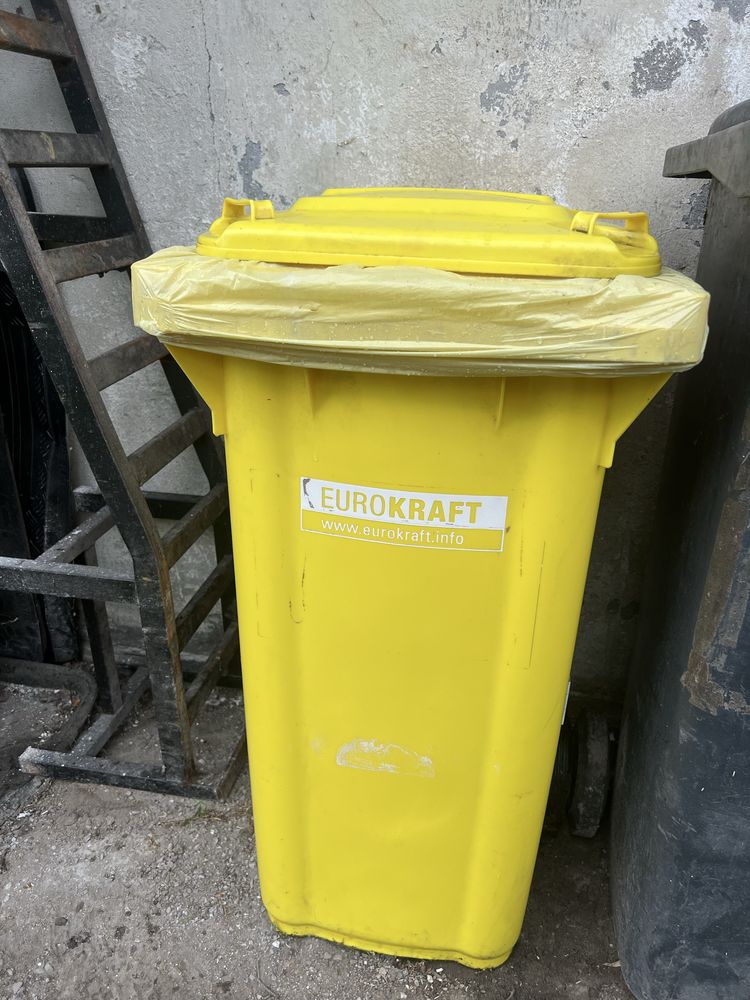 Kosz kubeł na odpatdy segregacja 120l