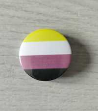 Przypinka niebinarność flaga non-binary pin badzik pride lgbtqia