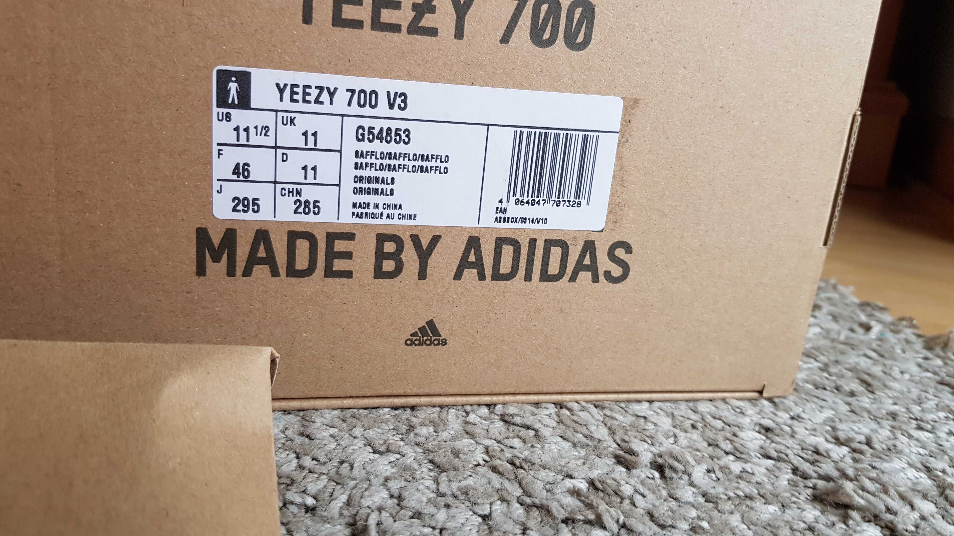 Adidas 46-11,5US yeezy boost 700 v2 safflower nowe ogbox kremowe żółte