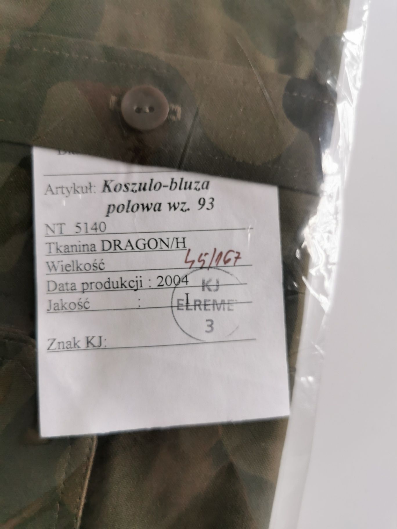 Koszulo-bluza połowa wz 93