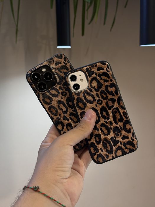 Леопардові чохли для iphone від X до 15 Pro Max
